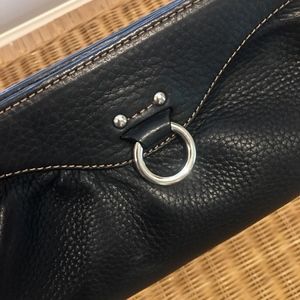 Black Pebbled Leather Cole Haan Clutch